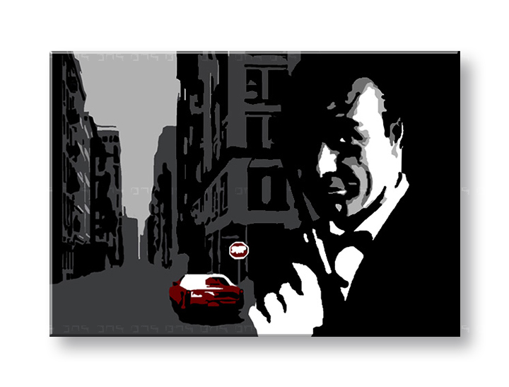 Kézzel festett vászonképek POP Art James Bond  bond3 
