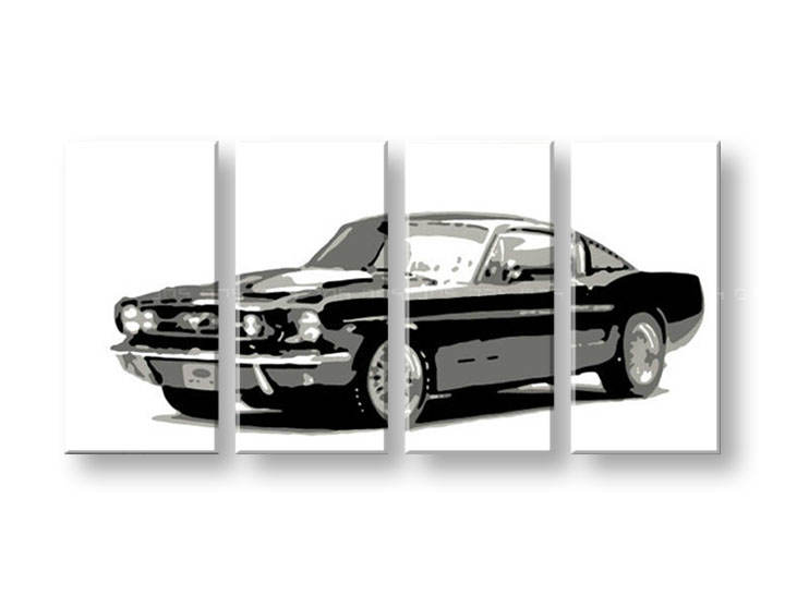 Kézzel festett vászonképek POP Art Ford Mustang  fm 