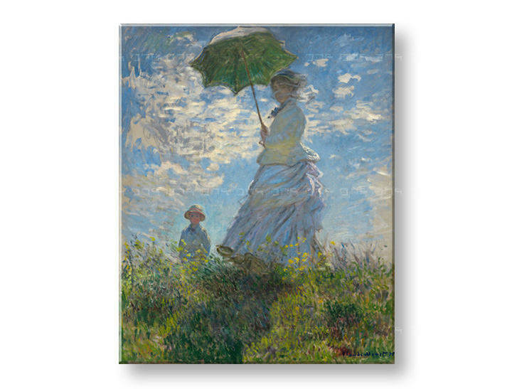 Vászonkép LÁNY ESERNYŐVEL - - Claude Monet 000 