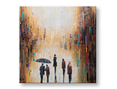 Kézzel festett kép EMBEREK 70x70 cm 