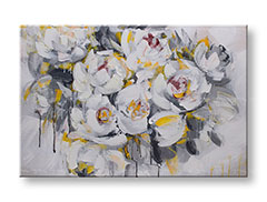 Kézzel festett kép VIRÁGOK 90x60 cm 