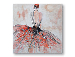 Kézzel festett kép NŐ  60x60 cm