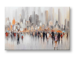 Kézzel festett kép VÁROS 120x80 cm 