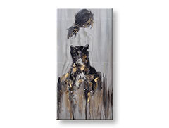 Kézzel festett kép NŐ 50x100 cm 