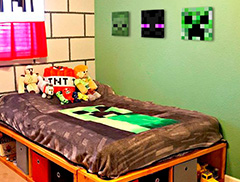 Minecraft vászonkép - a legjobb karakterek vásznon - Creeper, Enderman, Zombie