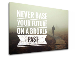 Motivációs vászonképek Never base your future_001