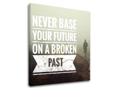 Motivációs vászonképek Never base your future_002