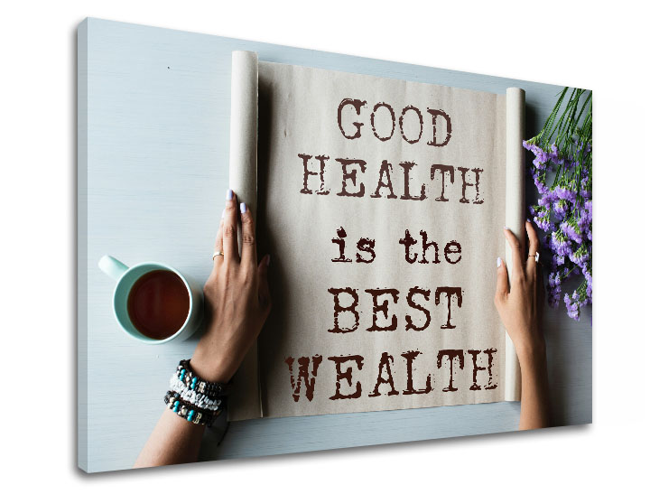 Motivációs vászonképek Good health