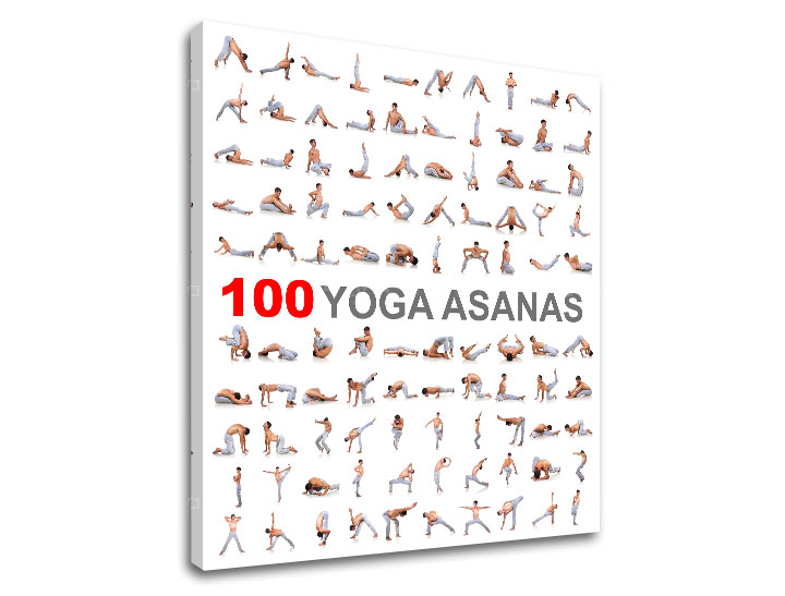 Motivációs vászonképek 100 Yoga asanas