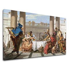 Vászonkép Giambattista Tiepolo - Kleopátra bankettje