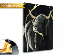 Vászonkép - PREMIUM ART - Fekete bika