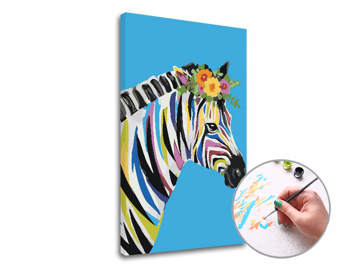 Festés számok szerint SZÍNES ZEBRA  Level Starter