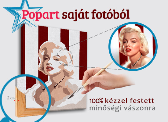 Fotóból készült POP ART Vászonkép - NÉGYSZÖG popartfotó