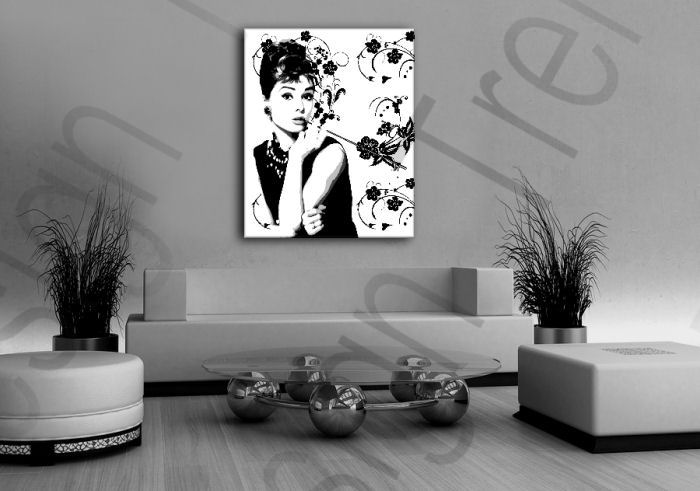 Kézzel festett vászonképek POP Art Audrey Hepburn  0 ah4