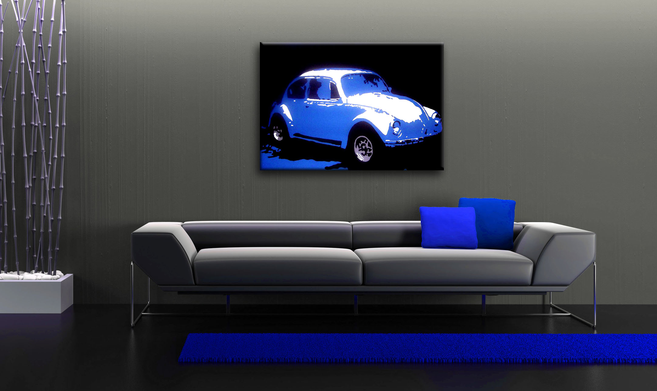 Kézzel festett vászonképek POP Art Volkswagen Beetle  k 