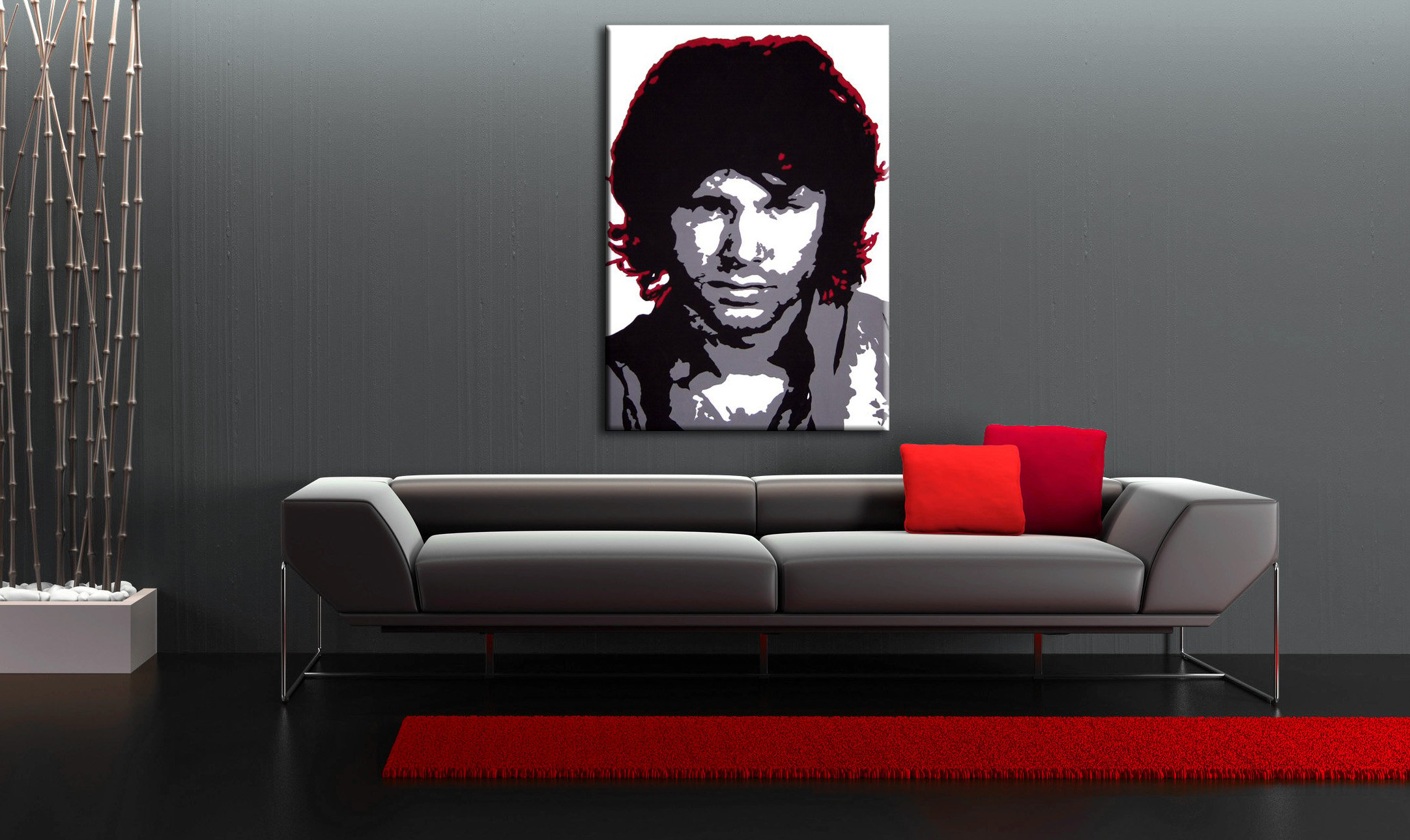 RuÄne maÄžovanĂ˝ POP Jim Morrison 1 dielny  jm -  70x100 cm