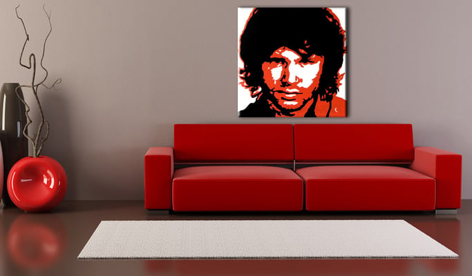 Kézzel festett vászonképek POP Art Jim Morrison 1 részes   jm2 -  80x80 cm