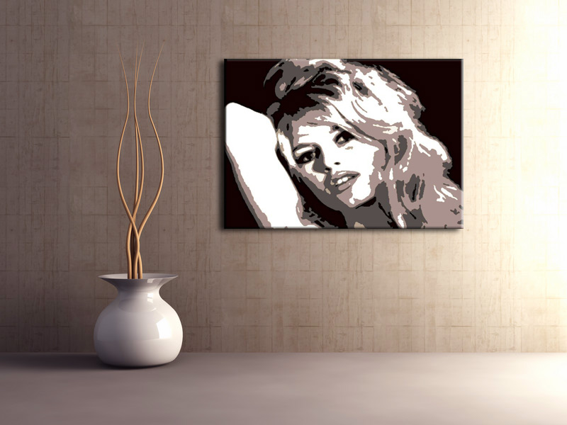 Kézzel festett vászonképek POP Art Brigitte Bardot 1 részes   bar