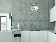 Modern falióra COFFE TIME 3D WHITE NH045-white