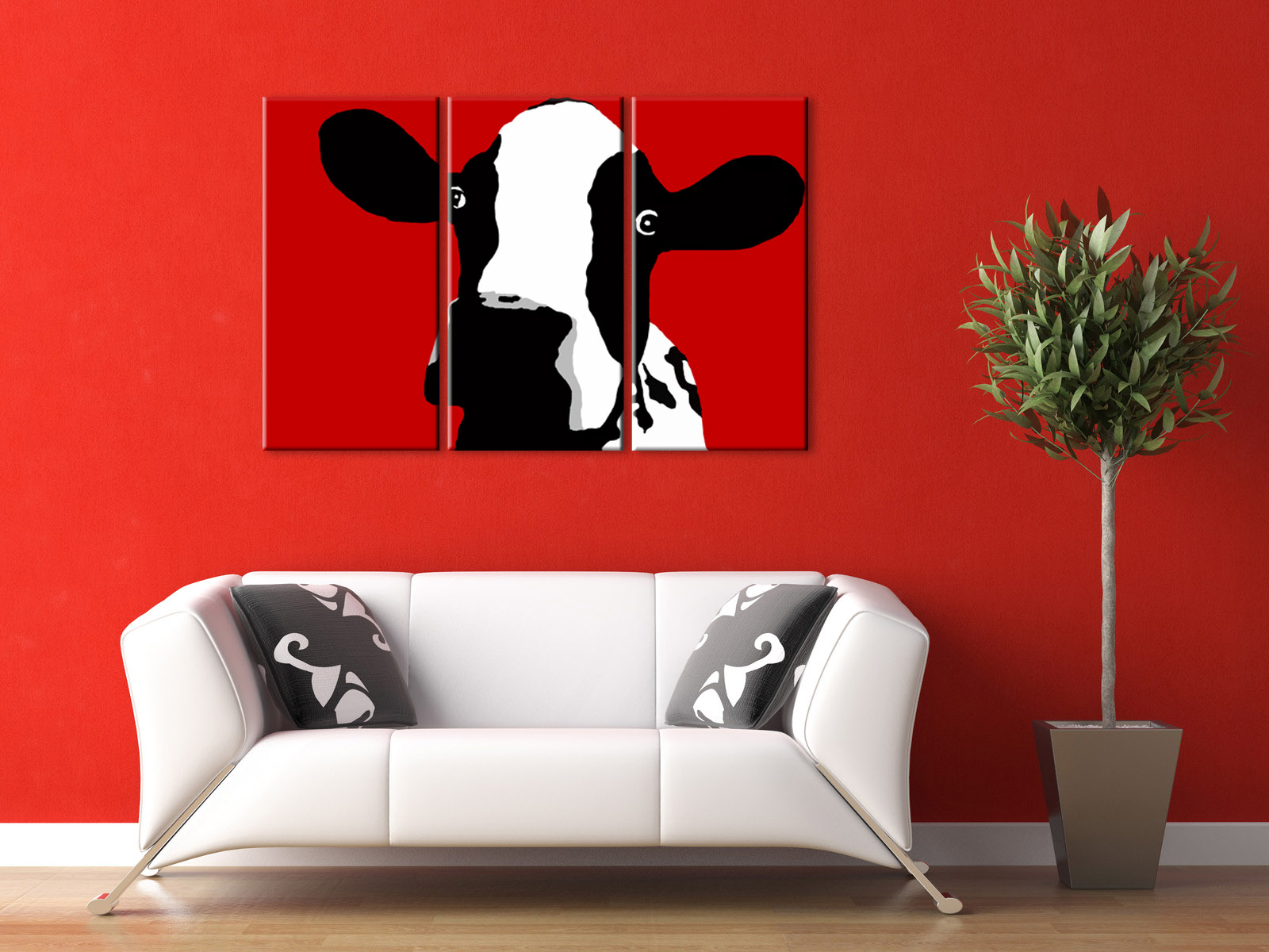 Kézzel festett vászonképek POP Art Cow  cow 