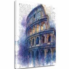 A kép a vásznon Colosseum kékben - Róma a falon