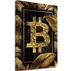 A kép vásznon Golden BITCOIN - Modern Cryptomotive