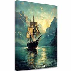 A kép vásznon Vitorlás - Romantikus dekoráció