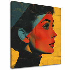 Audrey Hepburn festmény vászonra - Elegáns ikon 60x60 cm