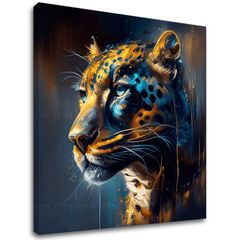 Dekoratív vászonfestmény - PREMIUM ART - Jaguar's Grace in the Wild