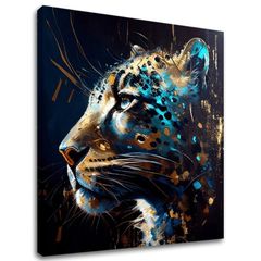 Dekoratív festmény vászonra - PREMIUM ART - Spotted Hunter's Elegance | 100x100 cm