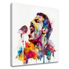 Design dekoráció vászonra Ikonikus lázadó Freddie Mercury | 100x100 cm