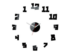 Modern falióra CRAZY CLOCK  BACK IN TIME 