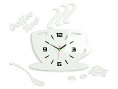 Modern falióra COFFE TIME 3D WHITE white
