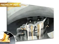 Festmények vászonra - PREMIUM ART - Nő kalapban Discount 30% 70X50 cm