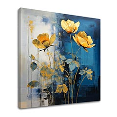 Időtlen elegancia vásznon Arany virágok modern designban