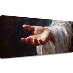 Isten keze | akrillal és arany levéllel festve