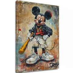 Kép STREET MICKEY vászonra | Festett struktúra