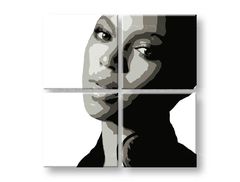 Kézzel festett POP ART festmény BEYONCÉ 60x60 cm 60x60 cm