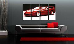Kézzel festett POP Art festmény FERRARI F40 4 db fer | különböző méretek