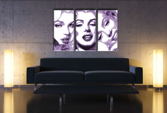 Kézzel festett POP ART festmény MARILYN MONROE 120x80 cm 120x80 cm