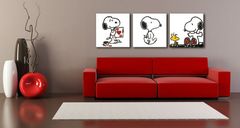 Kézzel festett POP ART festmény SNOOPY 150x50 cm