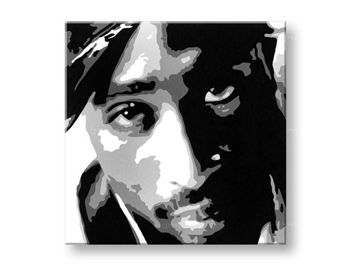 Kézzel festett vászonképek POP Art 2 PAC  2pac 