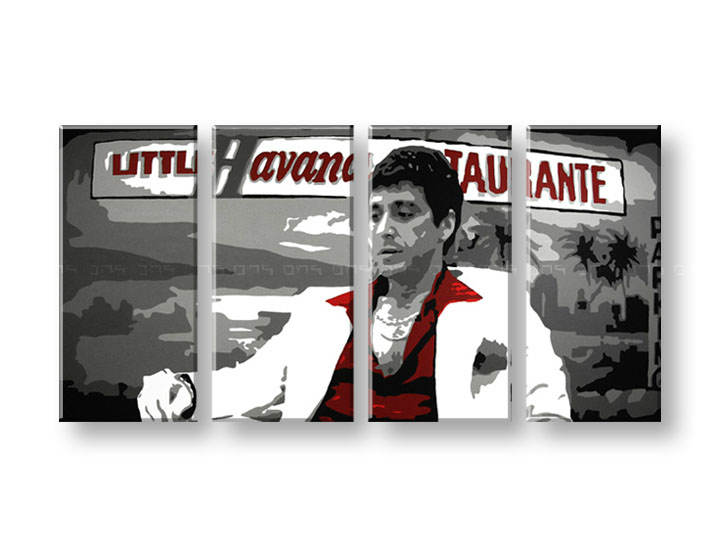 Kézzel festett vászonképek POP Art HAVANA - AL PACINO  al29 