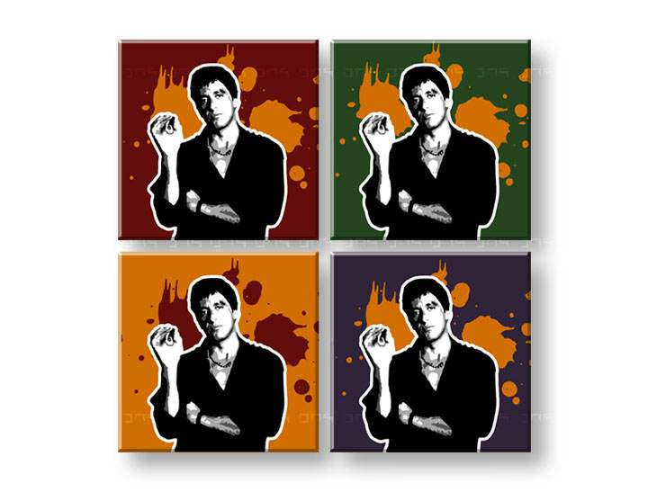 Kézzel festett vászonképek POP Art Scarface - AL PACINO  al36 