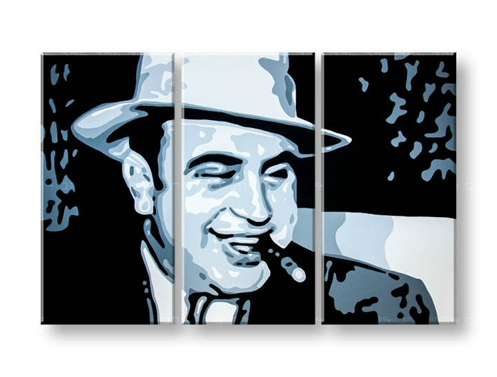 Kézzel festett vászonképek POP Art AL CAPONE  al_capone 