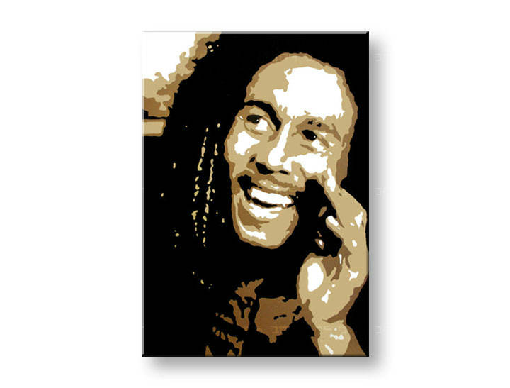 Kézzel festett vászonképek POP Art Bob Marley  bm 