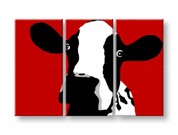 Kézzel festett vászonképek POP Art Cow  cow 