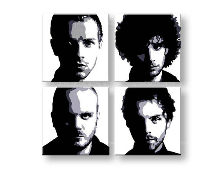 Kézzel festett vászonképek POP Art Coldplay  cp 