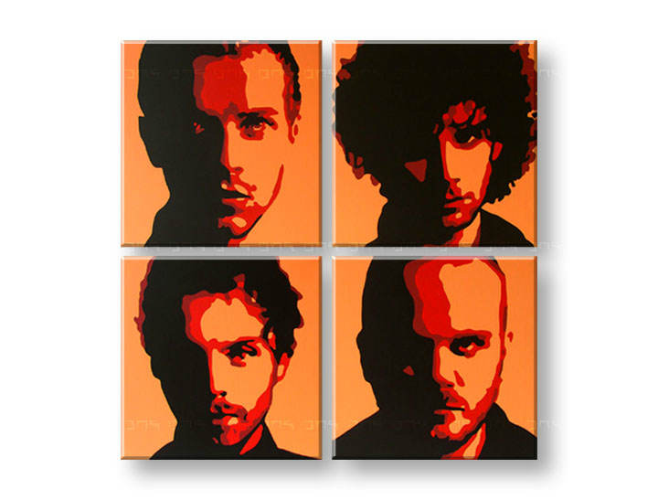 Kézzel festett vászonképek POP Art Coldplay  cp2 