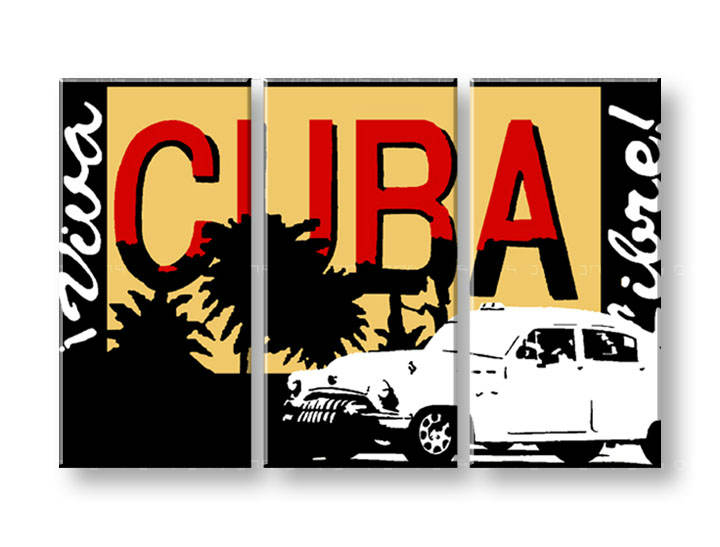 Kézzel festett vászonképek POP Art Cuba  cuba 